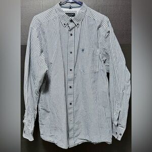 🪅Ariat Pro Series Blue White Long Sleeve Button Down Shirt